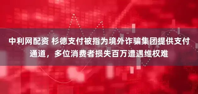 中利网配资 杉德支付被指为境外诈骗集团提供支付通道，多位消费者损失百万遭遇维权难